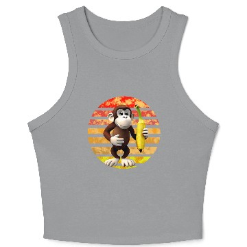 Discover Banana monkey Crop Tank Top