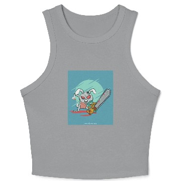 Discover Angry rabbit chainsaw Angry rabbit chainsaw inspir Crop Tank Top