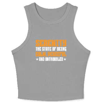 Discover Serenity, Being Calm, Peaceful, And Untroubled 3 Crop Tank Top
