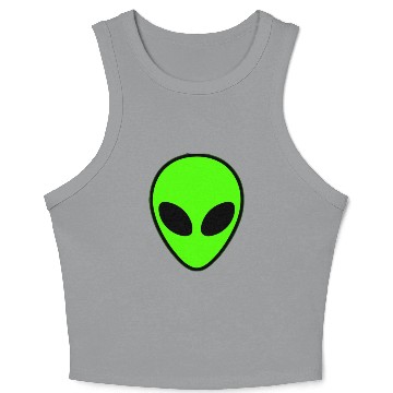 Discover Alien Head Pocket Patch Area 51 Crop Tank Top