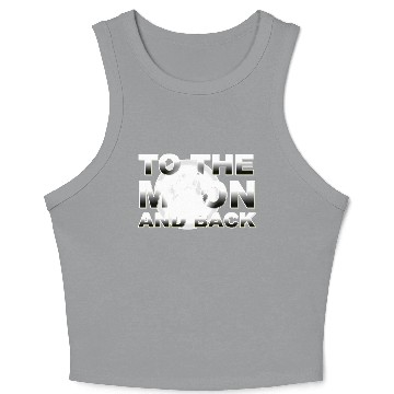 Discover TO THE MOON AND BACK SILVER Crop Tank Top