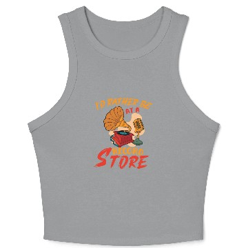 Discover Vinyl Records LP Collector Record Lover Audiophile Crop Tank Top