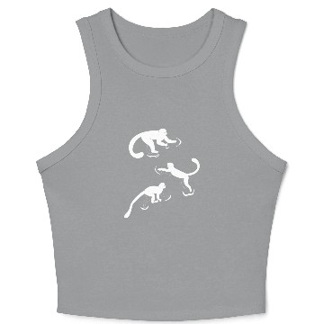 Discover Chimpanzee Orangutan Monkeys - Cute Monkeys Crop Tank Top