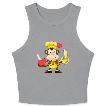 Discover Banana monkey cooks Crop Tank Top