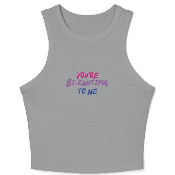 Discover You're Bi-Eautiful To Me Bisexual Pride Crop Tank Top