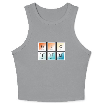 Discover Belgium | Periodic Table of Elements Crop Tank Top
