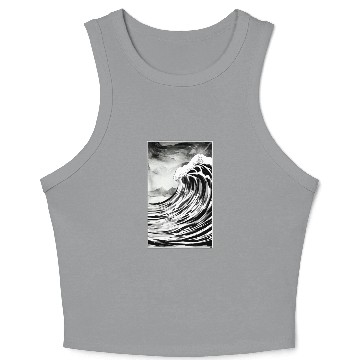 Discover Black and White Dream Wave Crop Tank Top