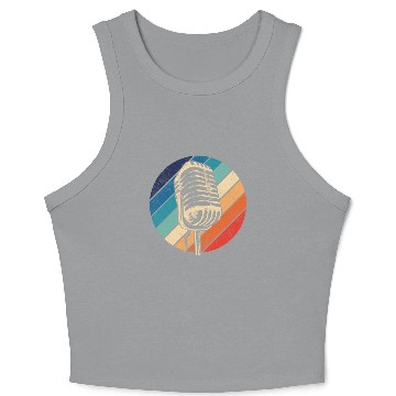 Discover Karaoke Singer Microphone Vocalist Crop Tank Top