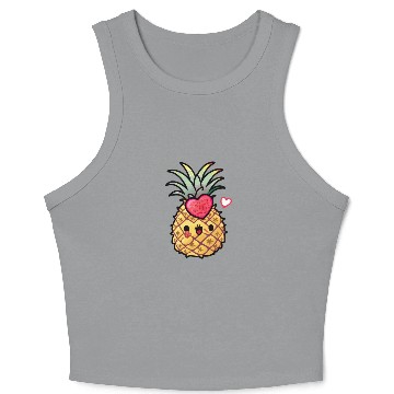 Discover Cute Pineapple, Happy Pineapple Drawing, Crop Tank Top