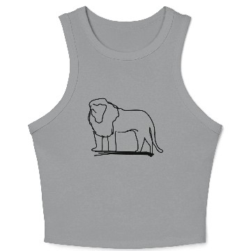 Discover lion icon animal predator Crop Tank Top