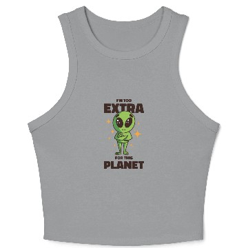 Discover Space Area 51 Extraterrestrial Beings Cool Alien Crop Tank Top