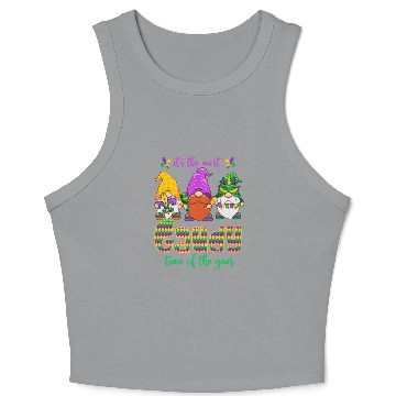 Discover Gaudy Time 0f The Year Gnomes Fleur de lis Crop Tank Top