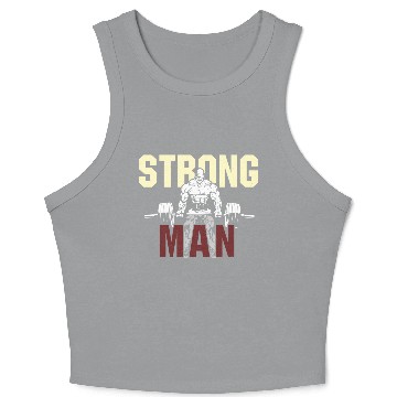 Discover Strong Man Workout & Gym Crop Tank Top