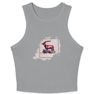 Discover Antelope Painting Crop Tank Top