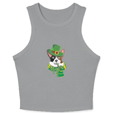 Discover Cute Irish Corgi Happy Saint Patrick Day Crop Tank Top