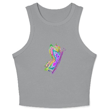 Discover Psychedelic Colorful Butterfly Crop Tank Top