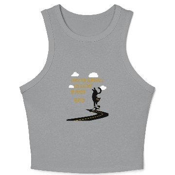 Discover cat skateboard Crop Tank Top
