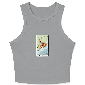 Discover Pizza Tarot Card "The Slice" for a Tarot Reader Crop Tank Top