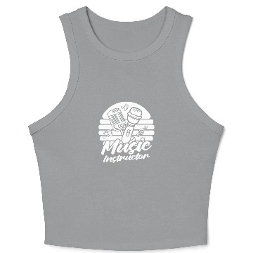 Discover Music Teacher Microphone Crop Tank Top