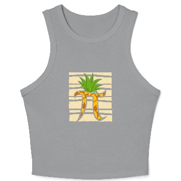 Discover Pineapple Pi Math Teacher Mathematician Pi Day Crop Tank Top