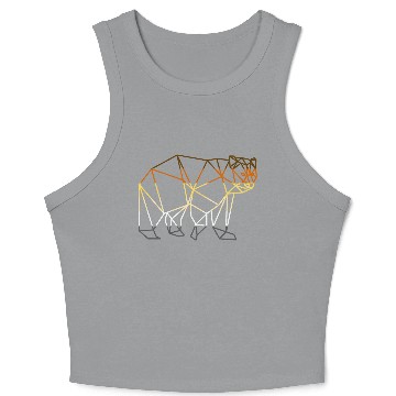 Discover LGBT Bear Crop Tank Top, LGBT bear Geometric Bear Pride,