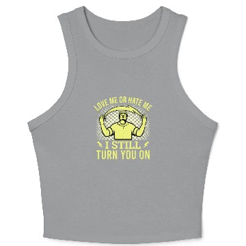 Discover Funny Electrical Lineman Saying Thank A Lineman Crop Tank Top