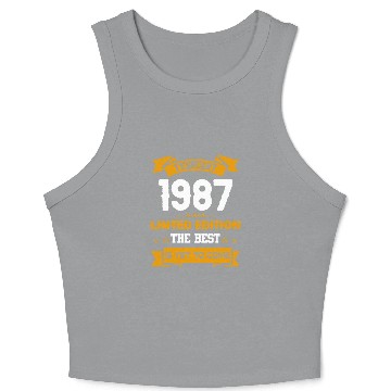 Discover February 1987 Birthday Surprise Crop Tank Top
