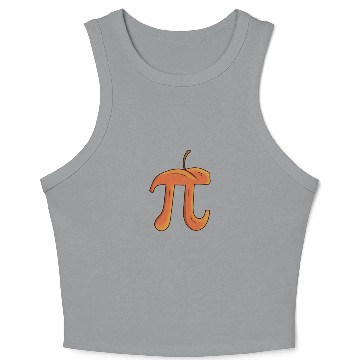 Discover Peach Pi - Funny Pi Day Math Teacher Crop Tank Top