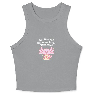 Discover Im Stressed Before Stress Introvert Nerd Antisocia Crop Tank Top