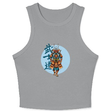 Discover Japanese samurai warrior Bl Moon mask Crop Tank Top