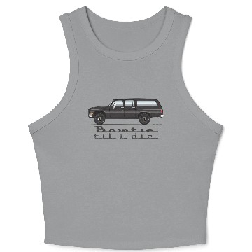 Discover BOWTIE Midnight Black Crop Tank Top