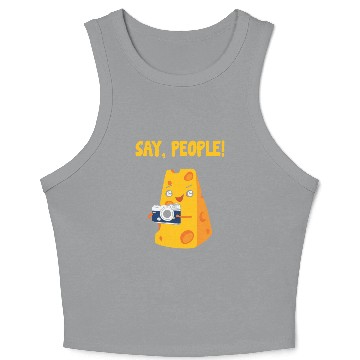 Discover Say People - Cheese Crop Tank Top