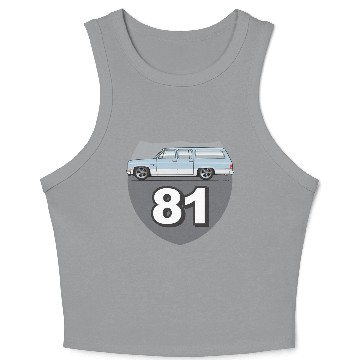 Discover 81 Light Blue Crop Tank Top
