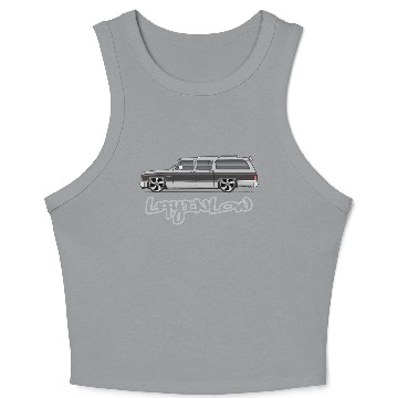 Discover layinlow Light Silver Crop Tank Top