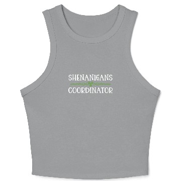 Discover Shenanigans Coordinator Funny St Patricks Day Crop Tank Top