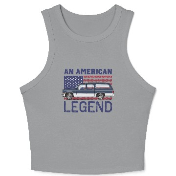 Discover legend Midnight Blue Crop Tank Top