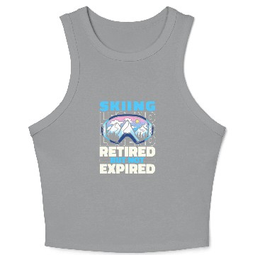 Discover Skiing Skier Retired Crop Tank Top