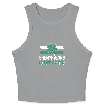 Discover Shenanigans Coordinator Funny St Patricks Day Crop Tank Top