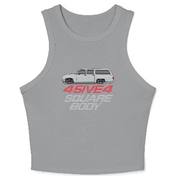 Discover square Light Silver Crop Tank Top