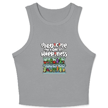 Discover Medicine For Happiness Vegetable Dose Daily Crop Tank Top