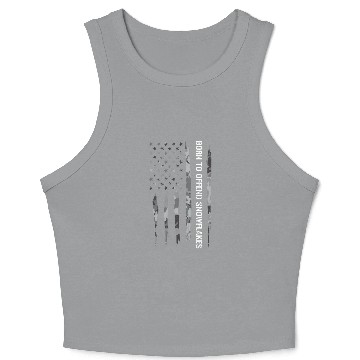 Discover Born To Offend Snowflakes Crop Tank Top