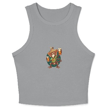 Discover Funny Spider Monkey Lover Mexican Spider Monkey Crop Tank Top