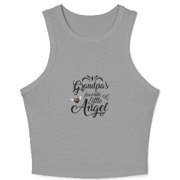 Discover Grandpa's Favorite Little Angel Crop Tank Top