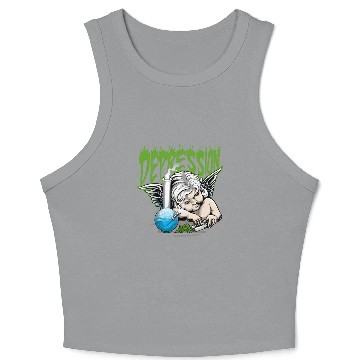 Discover Depression Angel Crop Tank Top