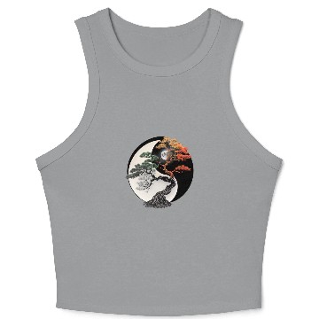Discover Yin and Yang Bonsai Tree Crop Tank Top