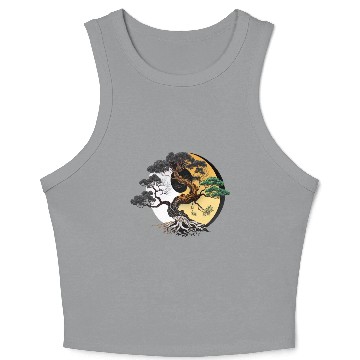 Discover Yin and Yang Bonsai Tree Crop Tank Top