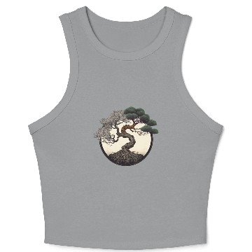 Discover Yin and Yang Bonsai Tree Crop Tank Top