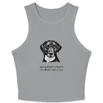 Discover Each patient carries his own dogtor inside him Crop Tank Top