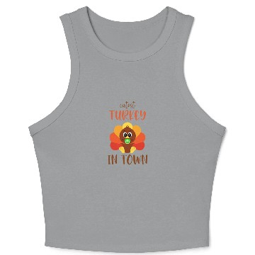 Discover Cutest Turkey in Town Crop Tank Top