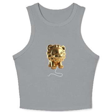 Discover Lion Gold Balloon Crop Tank Top